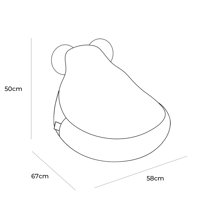 MeowBaby® Bearly Sako Bag Teddy Grey