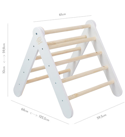 Ladder With a Slide-Climbing Wall - White