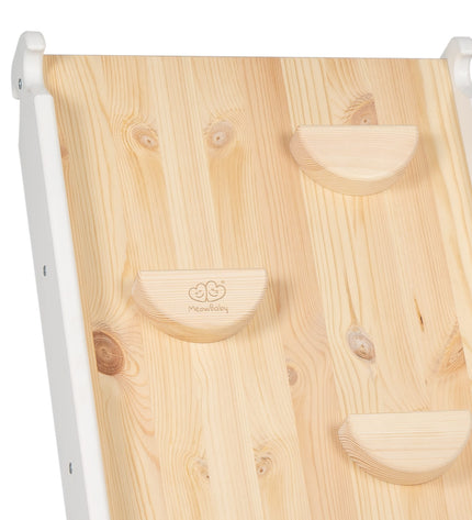 Ladder With a Slide-Climbing Wall - White