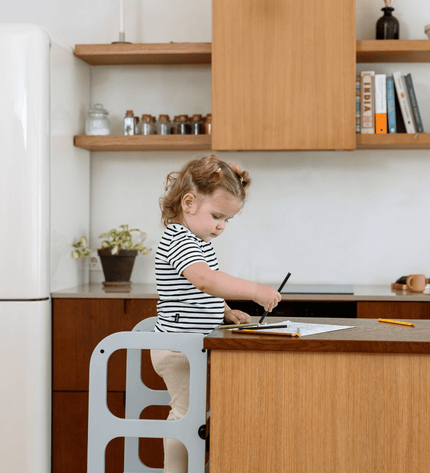 STEP'n'SIT® Convertible 2-in-1 Helper Tower/Table - Grey