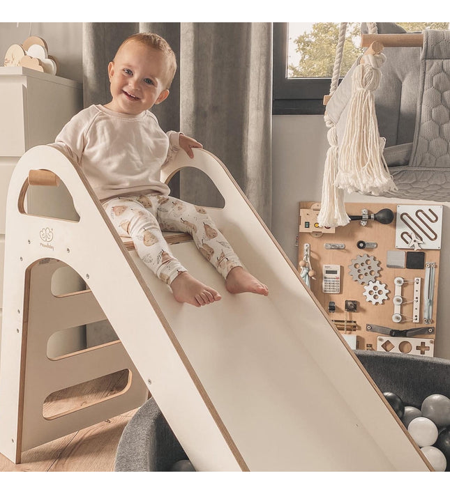 Wooden Indoor Scandi Slide for Children 87x46cm