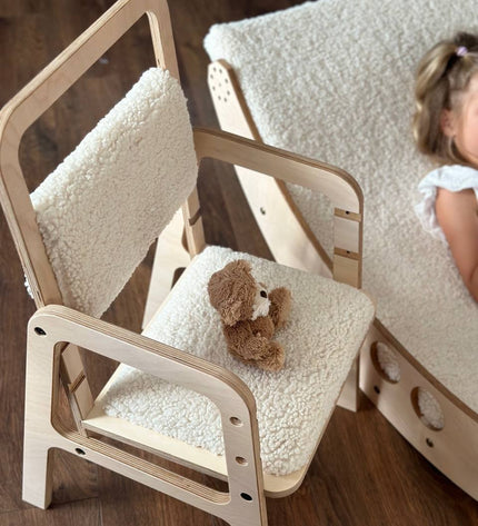 Adjustable Children Chair Luula - Vanilla Lamb