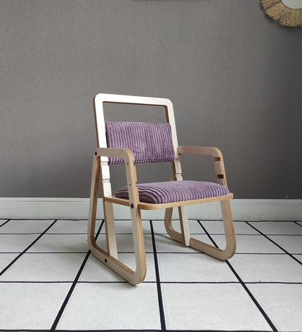 Adjustable Children Montessori Table and Chair Set Julle - Cannon Pink