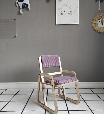 Adjustable Children Montessori Table and Chair Set Julle - Cannon Pink