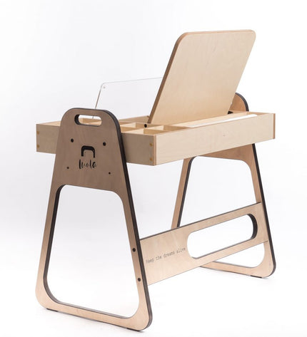 Adjustable Children Montessori Table and Chair Set Julle - Cannon Pink