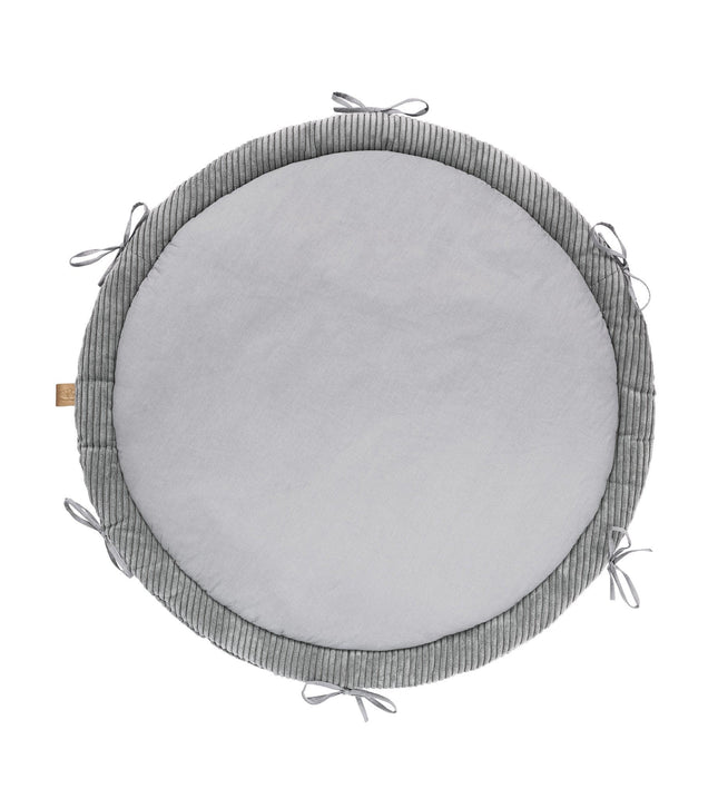 Baby Nest & Play Mat With Crib Bumper Braid - Grey