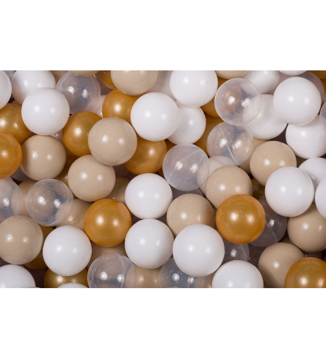 Ball Pit Balls 200pcs - Beige, White, Transparent