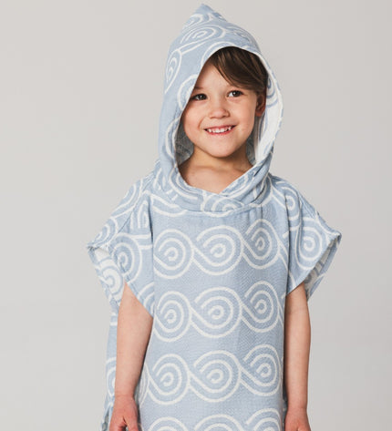 Bamboo Kids Bath Poncho - Light Blue