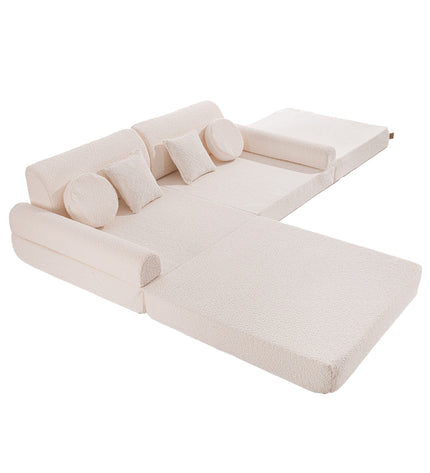 Large Modular Sofa for Kids - Premium Boucle, White
