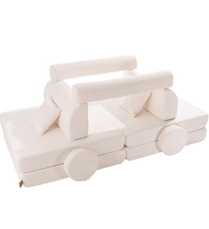 Large Modular Sofa for Kids - Premium Boucle, White