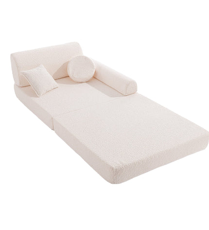 Large Modular Sofa for Kids - Premium Boucle, White