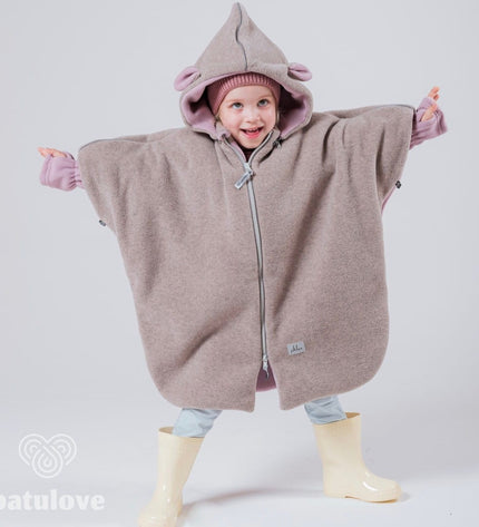 Car Poncho For Kids - Lamb Pink