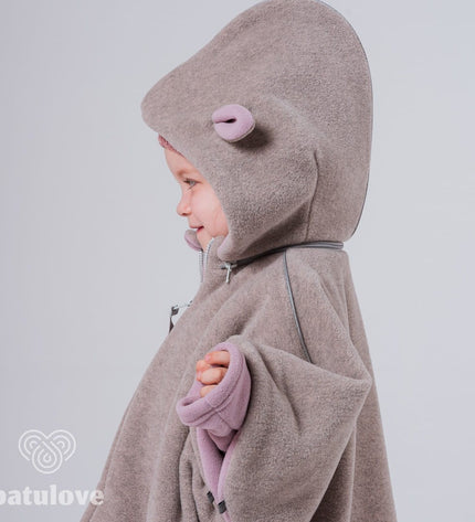 Car Poncho For Kids - Lamb Pink