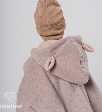 Car Poncho For Kids - Lamb Beige