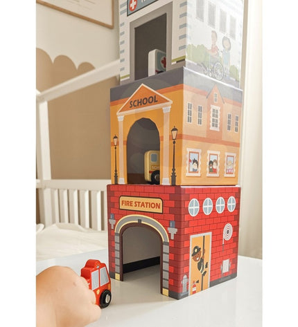 City Vehicles in Boxes Puzzle Cubes