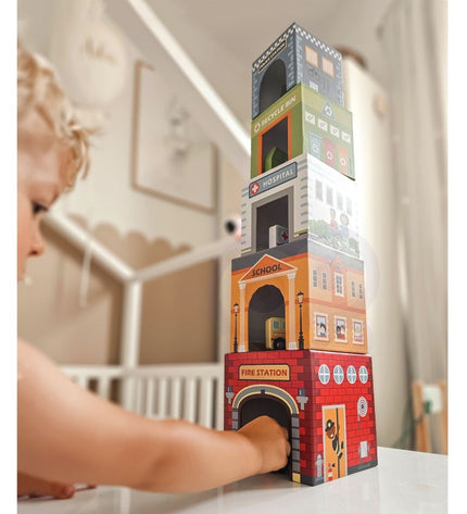 City Vehicles in Boxes Puzzle Cubes