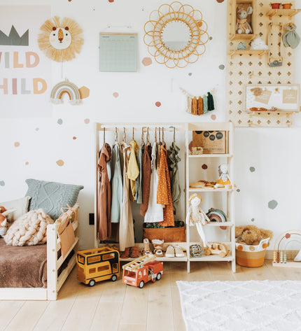 Clothing Rack with Shelves for Toddlers