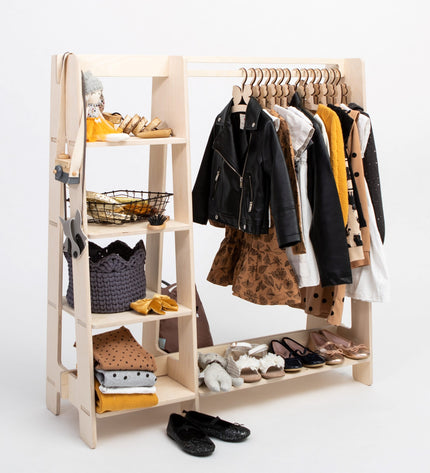 Clothing Rack with Shelves for Toddlers