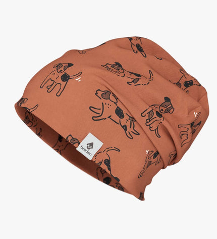 Cotton Beanie Hat With Folds DARGO - Copper Dogs