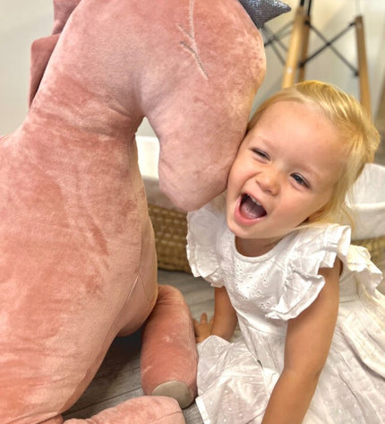 Giant Soft Toy Wingless Pegasus – Dusty Pink