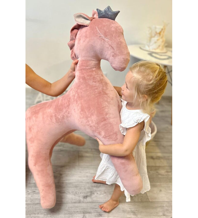 Giant Soft Toy Wingless Pegasus – Dusty Pink