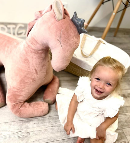 Giant Soft Toy Wingless Pegasus – Dusty Pink