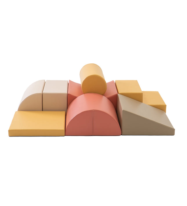 Soft Play 8 Foam Block Set - Pastel Pink Adventurer