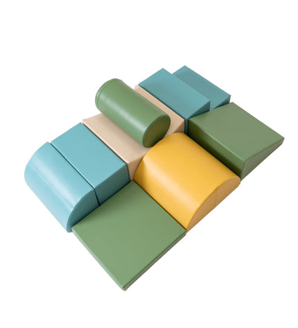 Soft Play 8 Foam Block Set - Pastel Turquoise Adventurer
