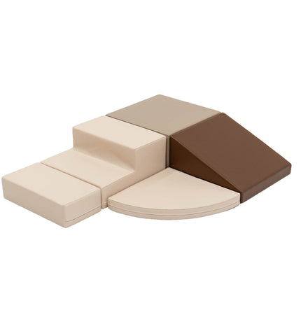 Soft Play 5 Foam Block Set - Chocolate Dune Corner Climber