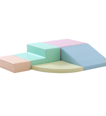 Soft Play 5 Foam Block Set - Light Pastel Corner Climber