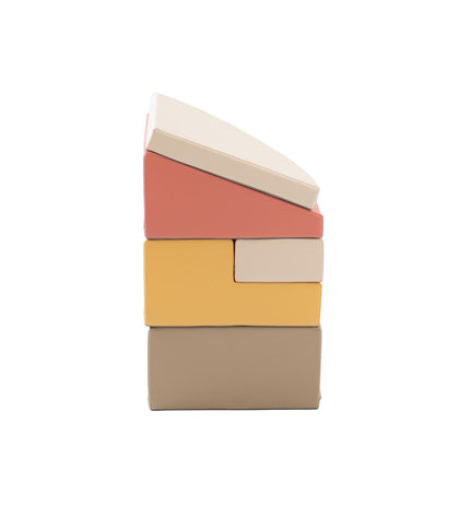Soft Play 5 Foam Block Set - Pastel Pink Corner Climber