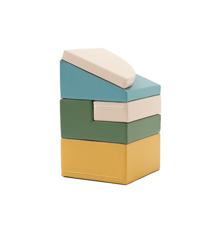 Soft Play 5 Foam Block Set - Pastel Turquoise Corner Climber