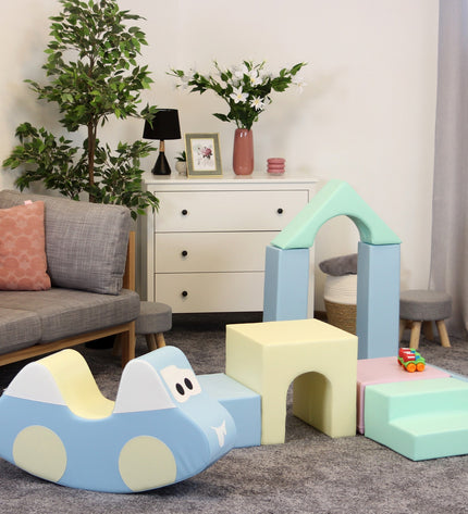 Soft Play 10 Foam Block Set - Light Pastel Creativity