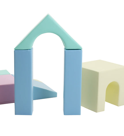 Soft Play 10 Foam Block Set - Light Pastel Creativity