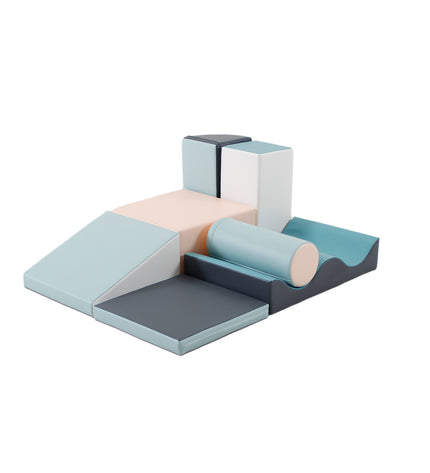Soft Play 7 Foam Block Set - Light Pastel Discoverer