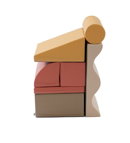 Soft Play 7 Foam Block Set - Pastel Pink Discoverer