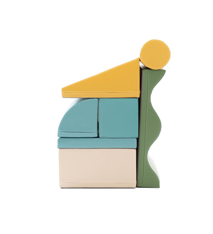 Soft Play 7 Foam Block Set - Pastel Turquoise Discoverer