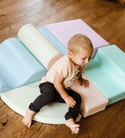 Soft Play 6 Foam Block Set - Light Pastel Explorer