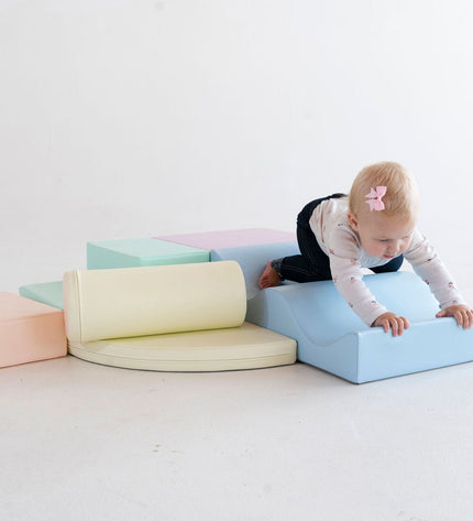 Soft Play 6 Foam Block Set - Light Pastel Explorer