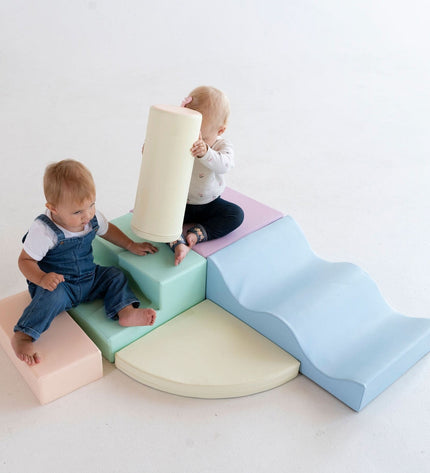 Soft Play 6 Foam Block Set - Light Pastel Explorer