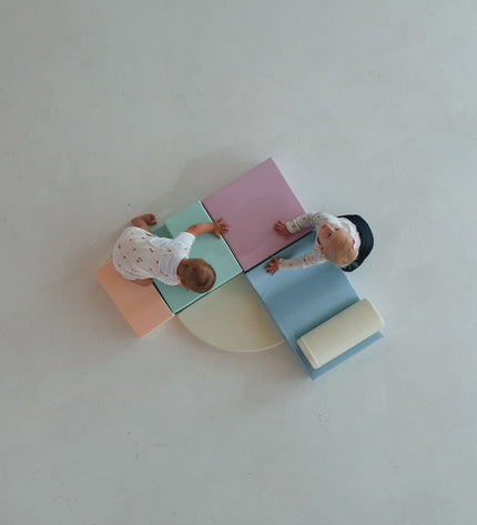 Soft Play 6 Foam Block Set - Light Pastel Explorer