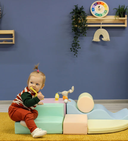 Soft Play 6 Foam Block Set - Light Pastel Explorer