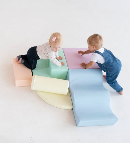 Soft Play 6 Foam Block Set - Light Pastel Explorer