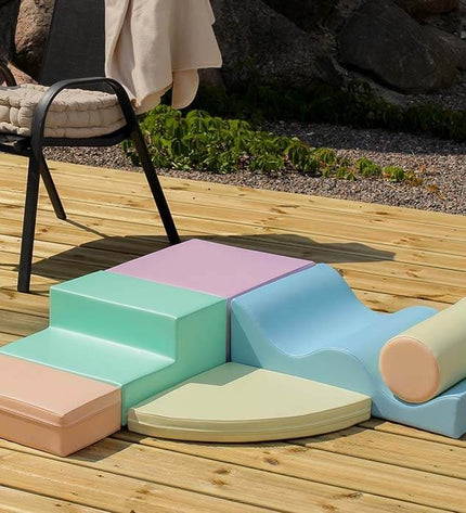 Soft Play 6 Foam Block Set - Light Pastel Explorer