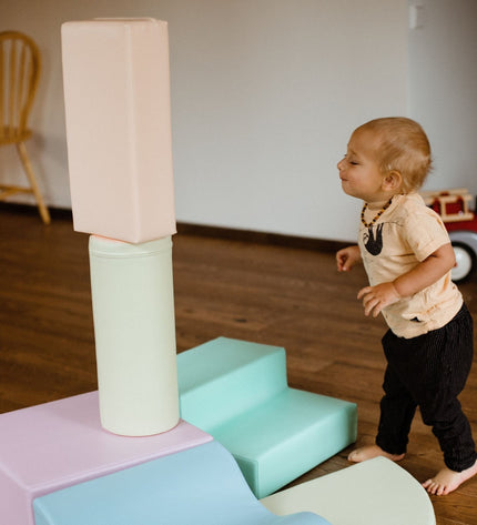 Soft Play 6 Foam Block Set - Light Pastel Explorer