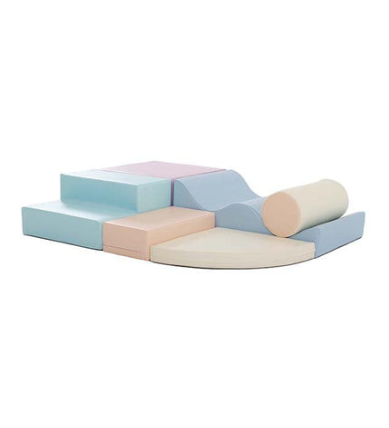 Soft Play 6 Foam Block Set - Light Pastel Explorer