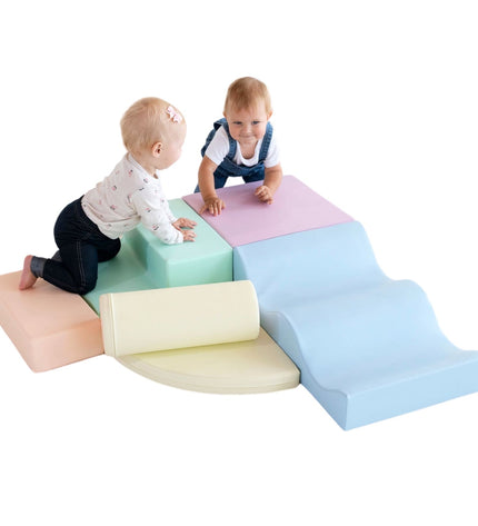 Soft Play 6 Foam Block Set - Light Pastel Explorer