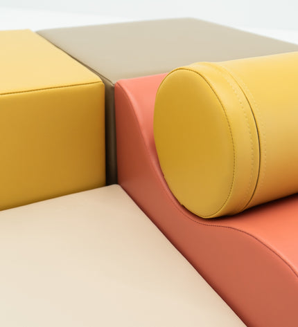 Soft Play 6 Foam Block Set - Pastel Pink Explorer