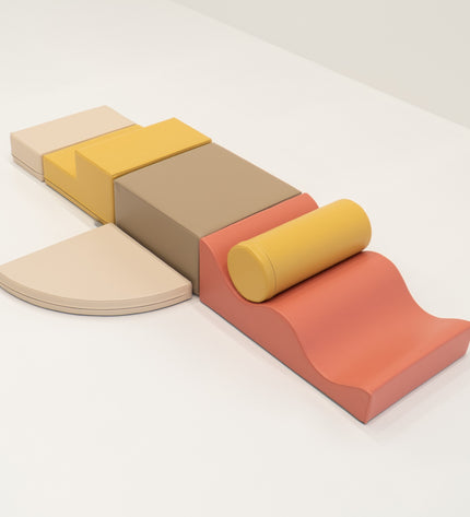 Soft Play 6 Foam Block Set - Pastel Pink Explorer