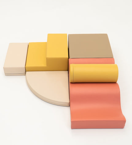 Soft Play 6 Foam Block Set - Pastel Pink Explorer